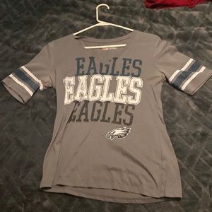 Philadelphia Eagles grey short sleeved V Neck